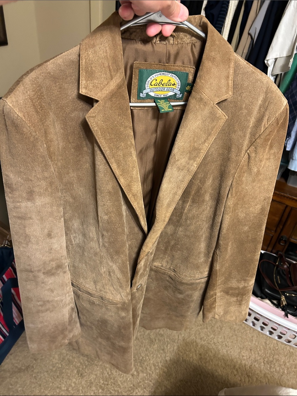 Cabela's Tan Brown Suede Sport Coat